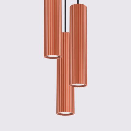 Suspension filaire KARBON 3xGU10/10W/230V rouge