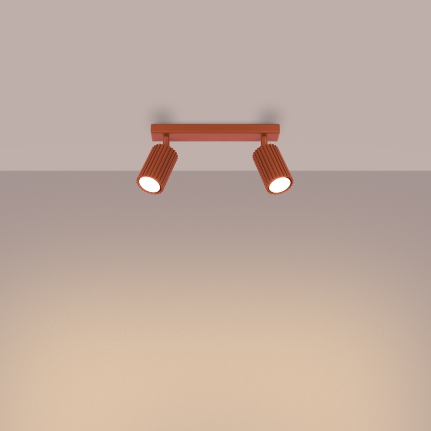 Faretto KARBON 2xGU10/10W/230V rosso