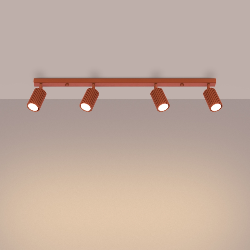 Strahler KARBON 4xGU10/10W/230V rot