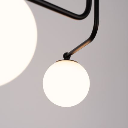 Lampadario a sospensione con supporto rigido ASTRAL 5xG9/8W/230V nero