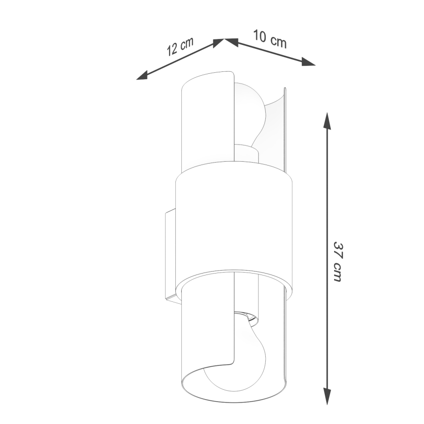Applique FLASH 2xE27/15W/230V bianco