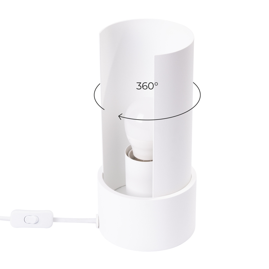 Lampada da tavolo FLASH 1xE27/15W/230V bianco