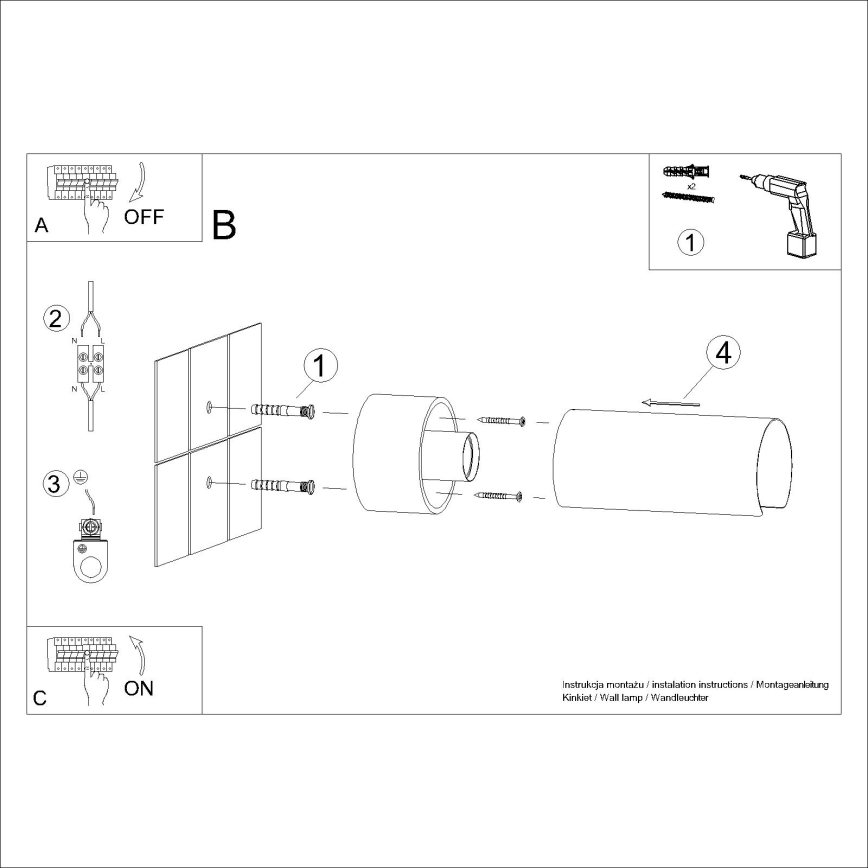 Applique FLASH 1xE27/15W/230V bianco