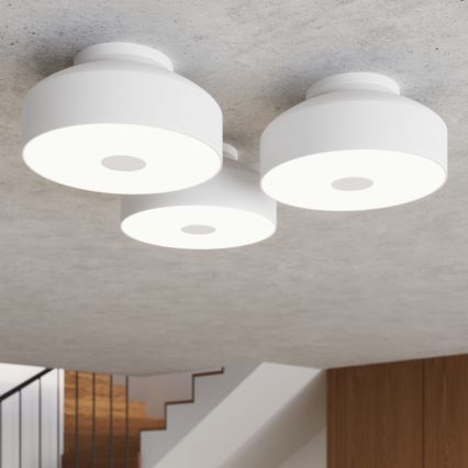Plafonnier OMIQ 4xE27/15W/230V Ø 30 cm blanc