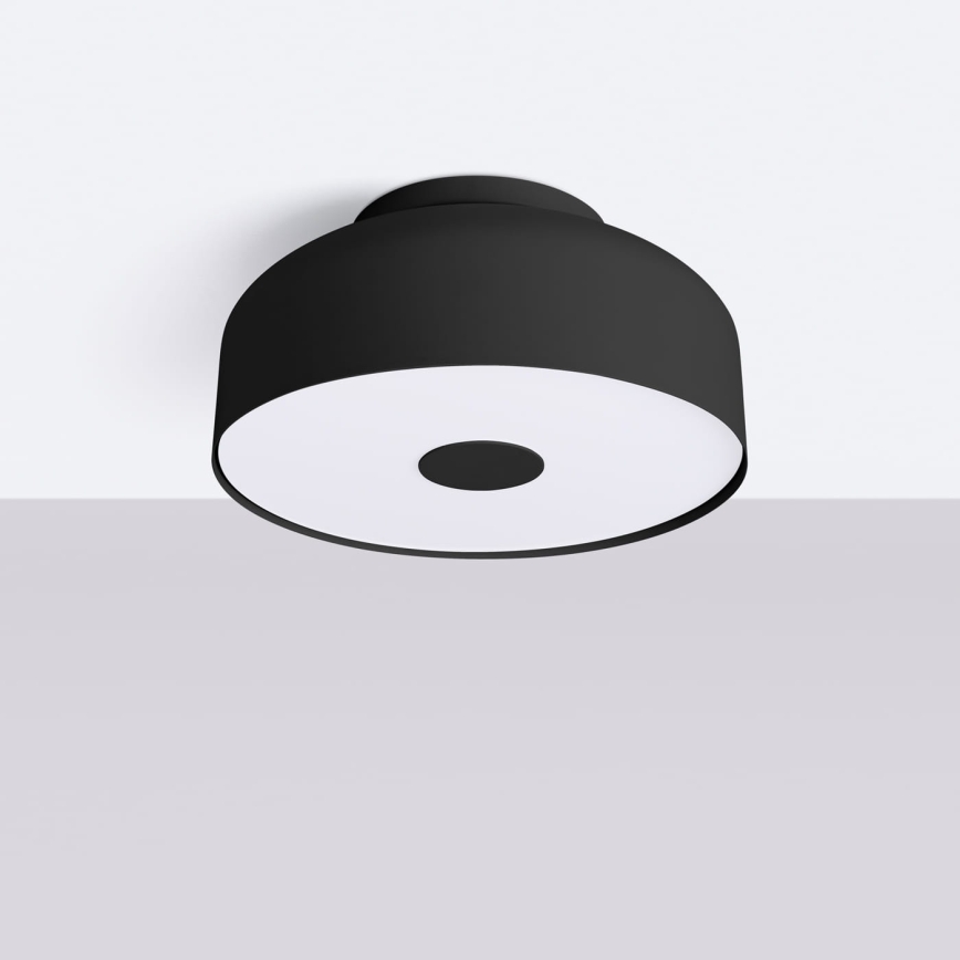 Plafonnier OMIQ 4x E27, 15 W, 230 V, Ø 30 cm, noir