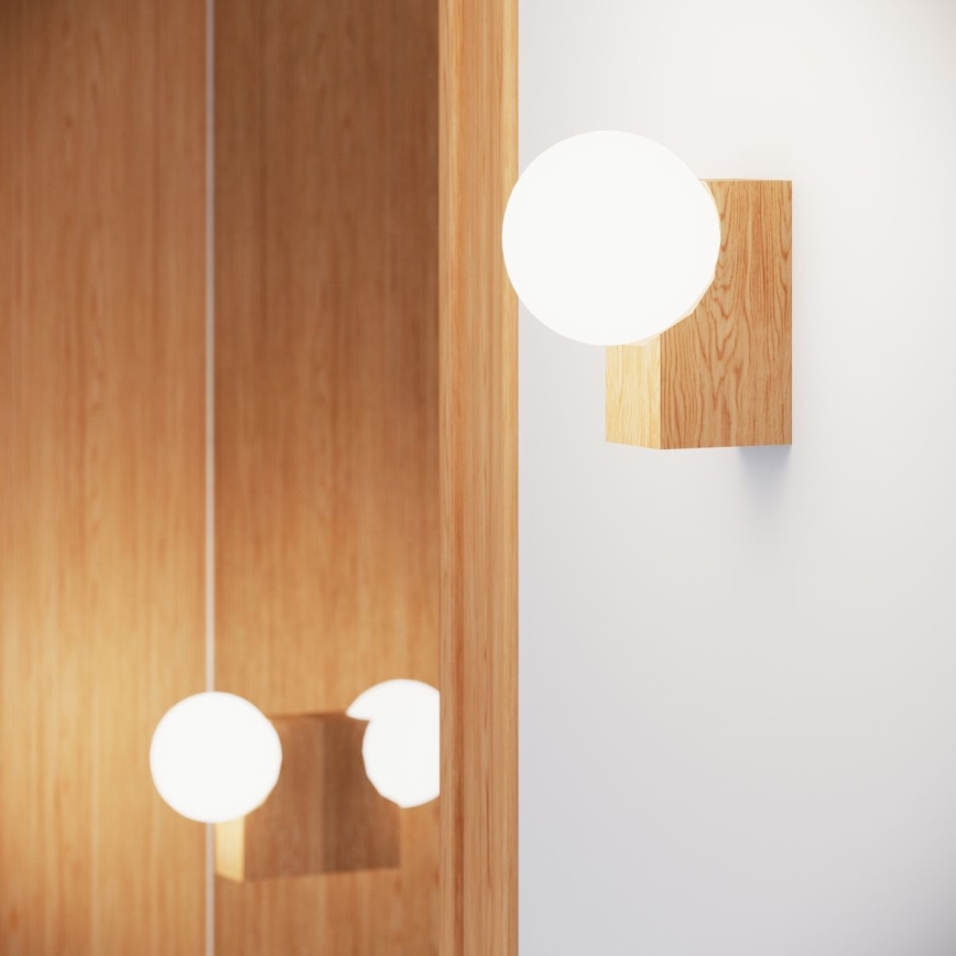 Applique murale BULBO 1xG9/8W/230V hêtre/blanc