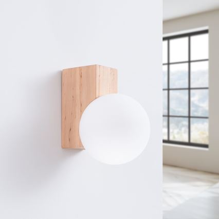 Applique murale BULBO 1xG9/8W/230V hêtre/blanc