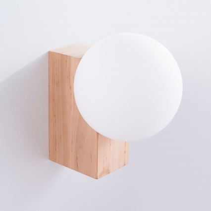Applique murale BULBO 1xG9/8W/230V hêtre/blanc