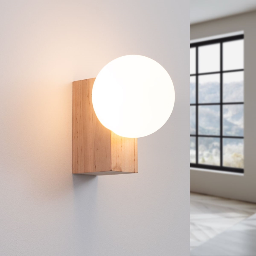 Wandleuchte BULBO 1xG9/8W/230V Buche/weiß