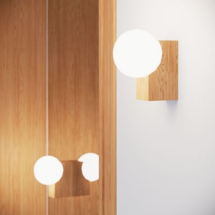 Wandleuchte BULBO 1xG9/8W/230V Buche/weiß