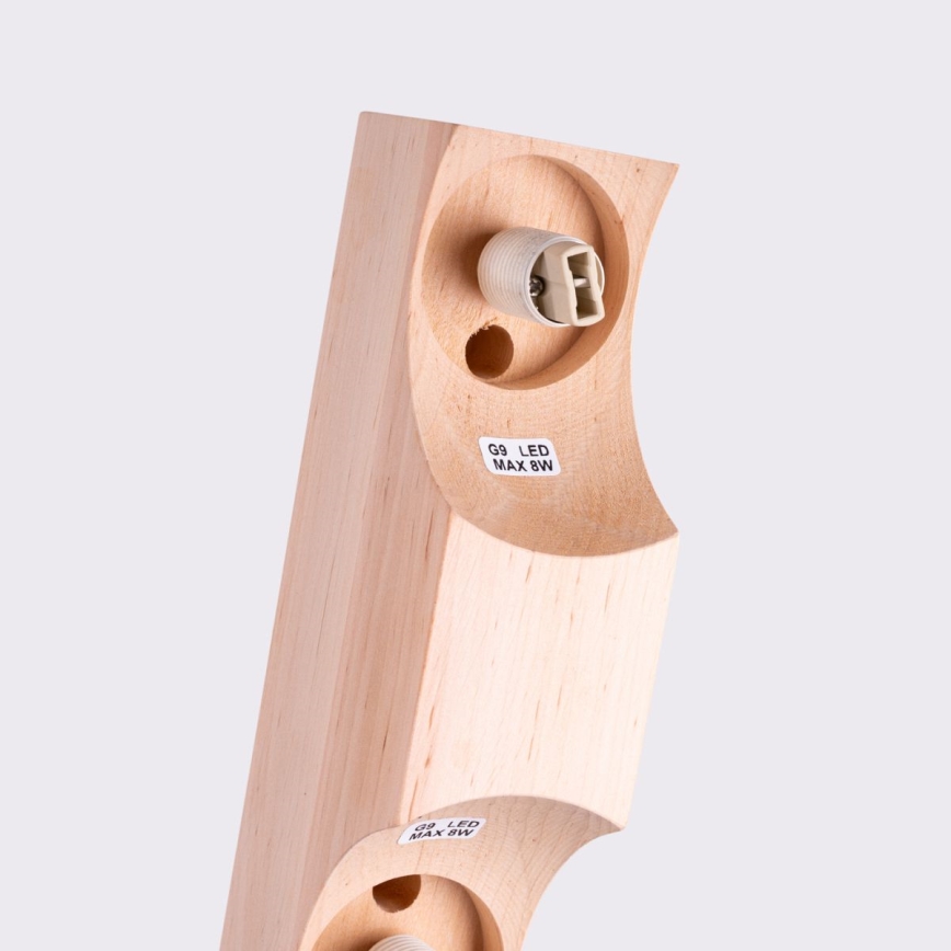 Deckenleuchte BULBO 2xG9/8W/230V Buche/weiß