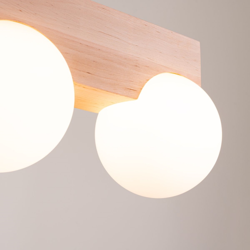 Plafonnier BULBO 2xG9/8W/230V hêtre/blanc