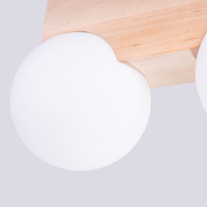 Plafonnier BULBO 2xG9/8W/230V hêtre/blanc