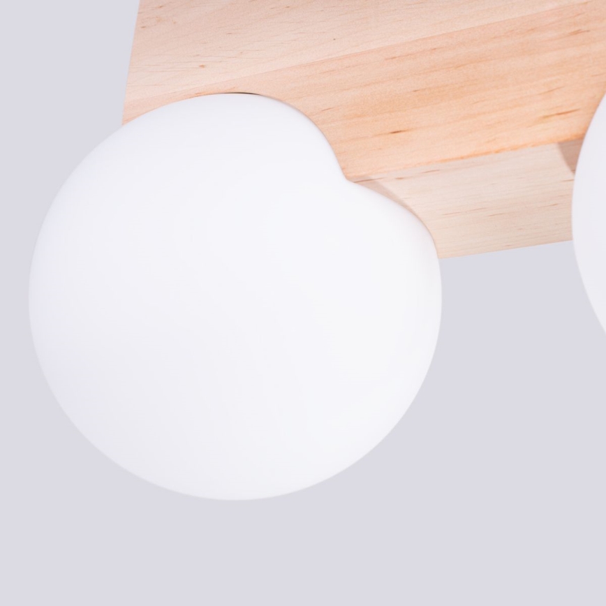 Plafonnier BULBO 2xG9/8W/230V hêtre/blanc