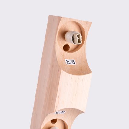 Plafonnier BULBO 2xG9/8W/230V hêtre/blanc