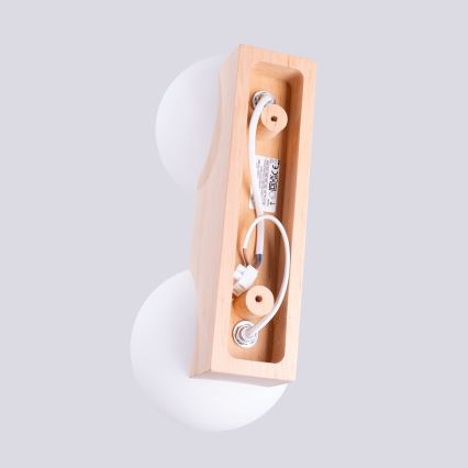 Plafonnier BULBO 2xG9/8W/230V hêtre/blanc