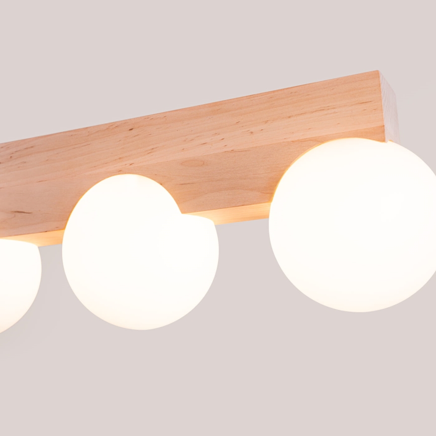 Plafonnier BULBO 3xG9/8W/230V hêtre/blanc