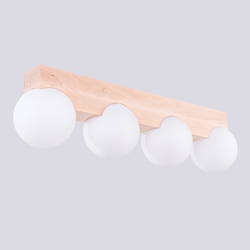 Deckenleuchte BULBO 4xG9/8W/230V Buche/weiß