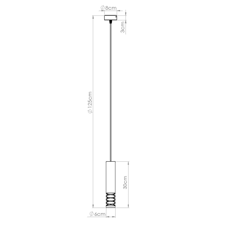 Suspension filaire LAMI 1xGU10/10W/230V blanc