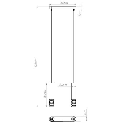 Hängeleuchte LAMI 2xGU10/10W/230V weiß