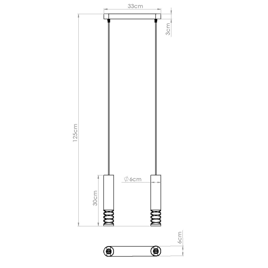 Hängeleuchte LAMI 2xGU10/10W/230V weiß