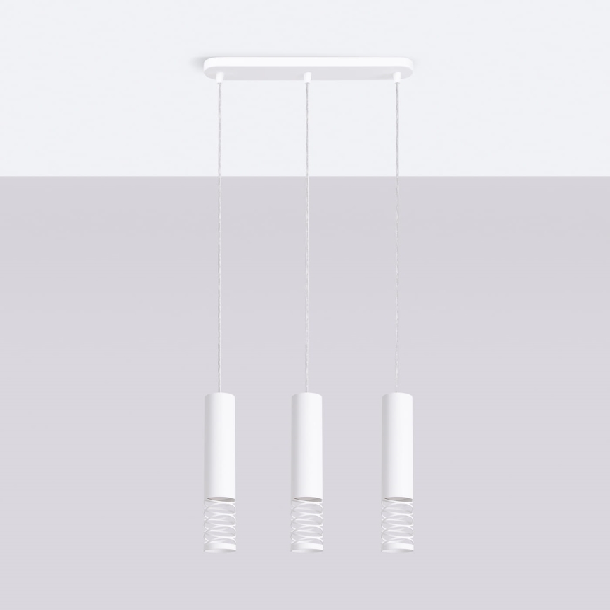 Suspension filaire LAMI 3xGU10/10W/230V blanc