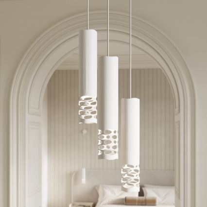 Suspension filaire LIRO 1xGU10/10W/230V blanc