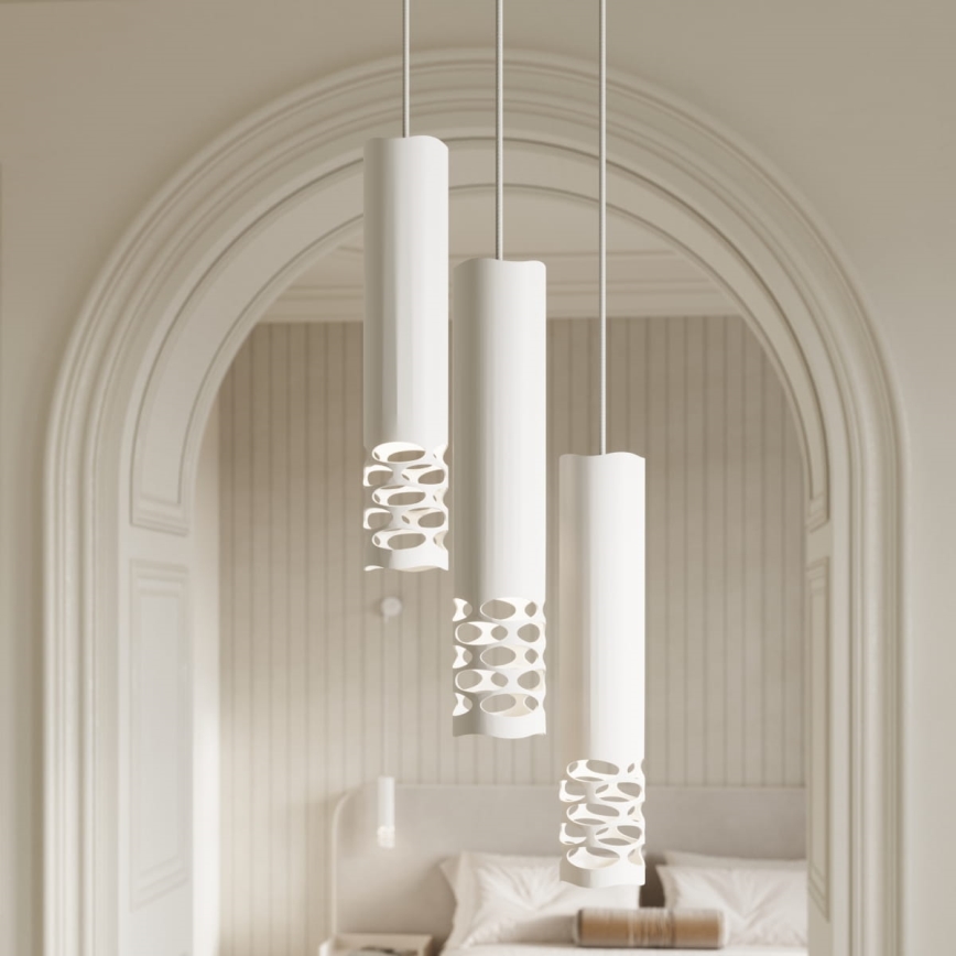 Suspension filaire LIRO 1xGU10/10W/230V blanc