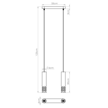 Hängeleuchte LIRO 2xGU10/10W/230V weiß
