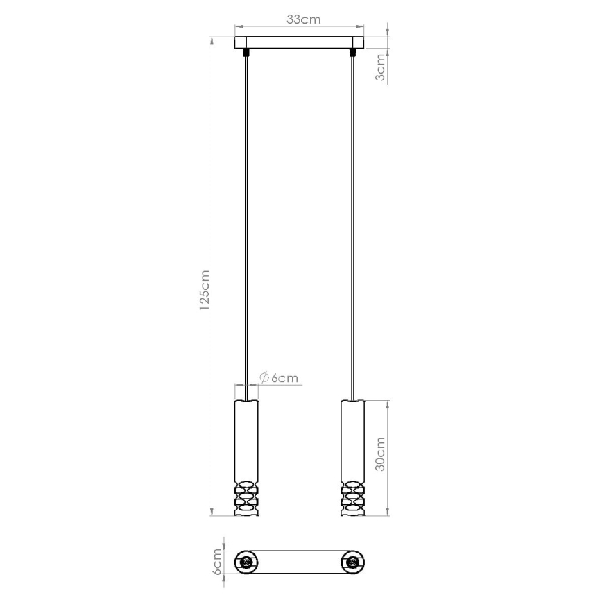 Hängeleuchte LIRO 2xGU10/10W/230V weiß