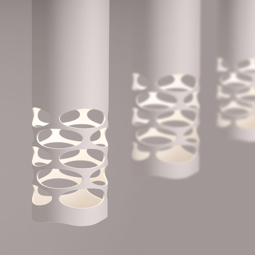 Lampadario a sospensione con filo LIRO 3xGU10/10W/230V bianco