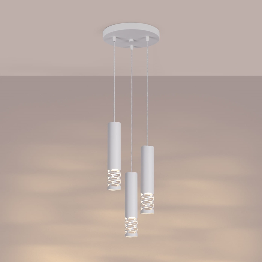 Suspension filaire LIRO 3xGU10/10W/230V blanc