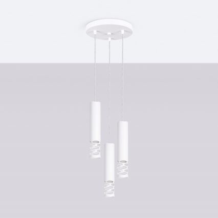 Suspension filaire LIRO 3xGU10/10W/230V blanc