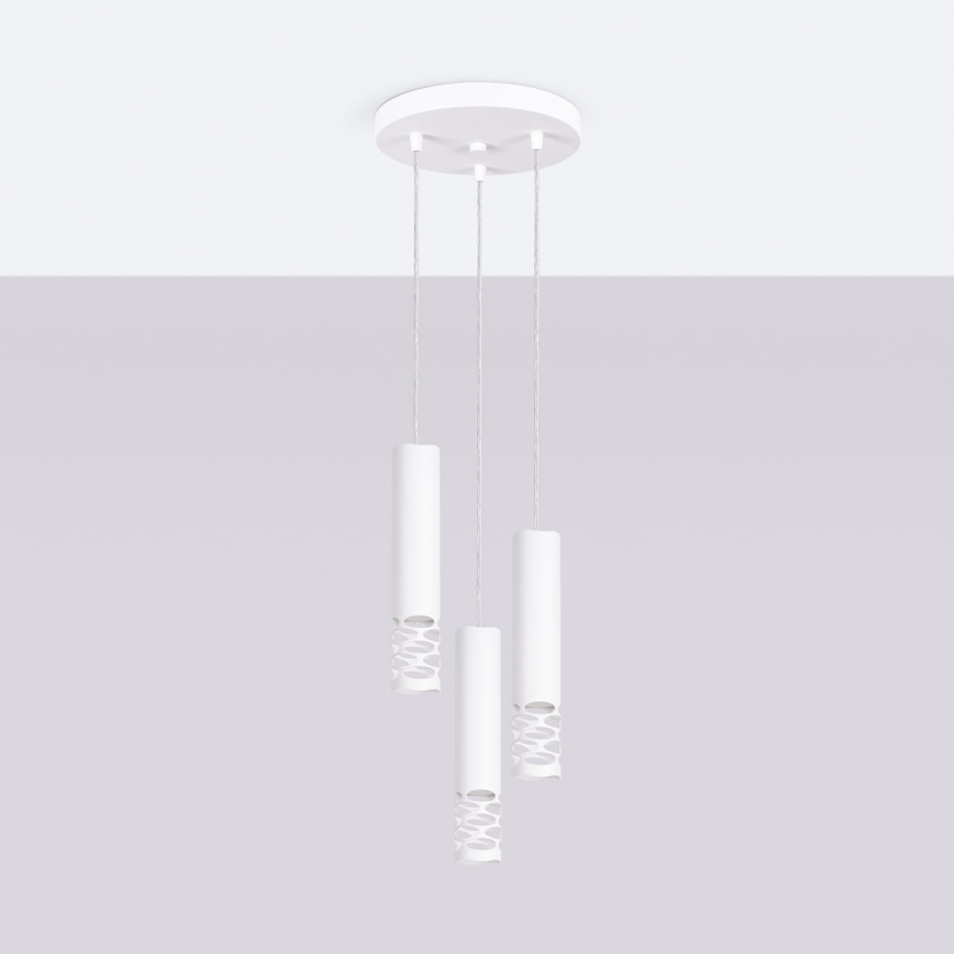 Suspension filaire LIRO 3xGU10/10W/230V blanc