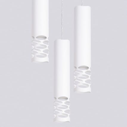Suspension filaire LIRO 3xGU10/10W/230V blanc