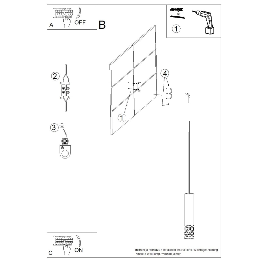 Applique murale LIRO 1xGU10/10W/230V blanc