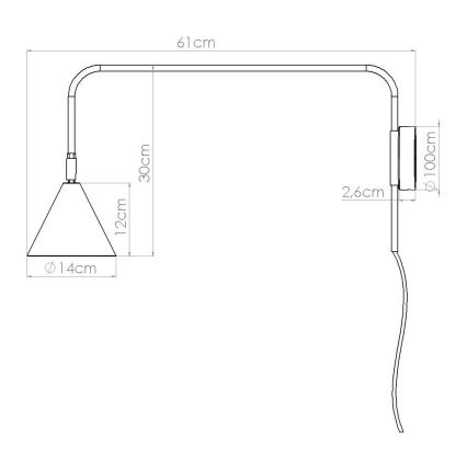 Applique murale NOX 1xE14/10W/230V blanc
