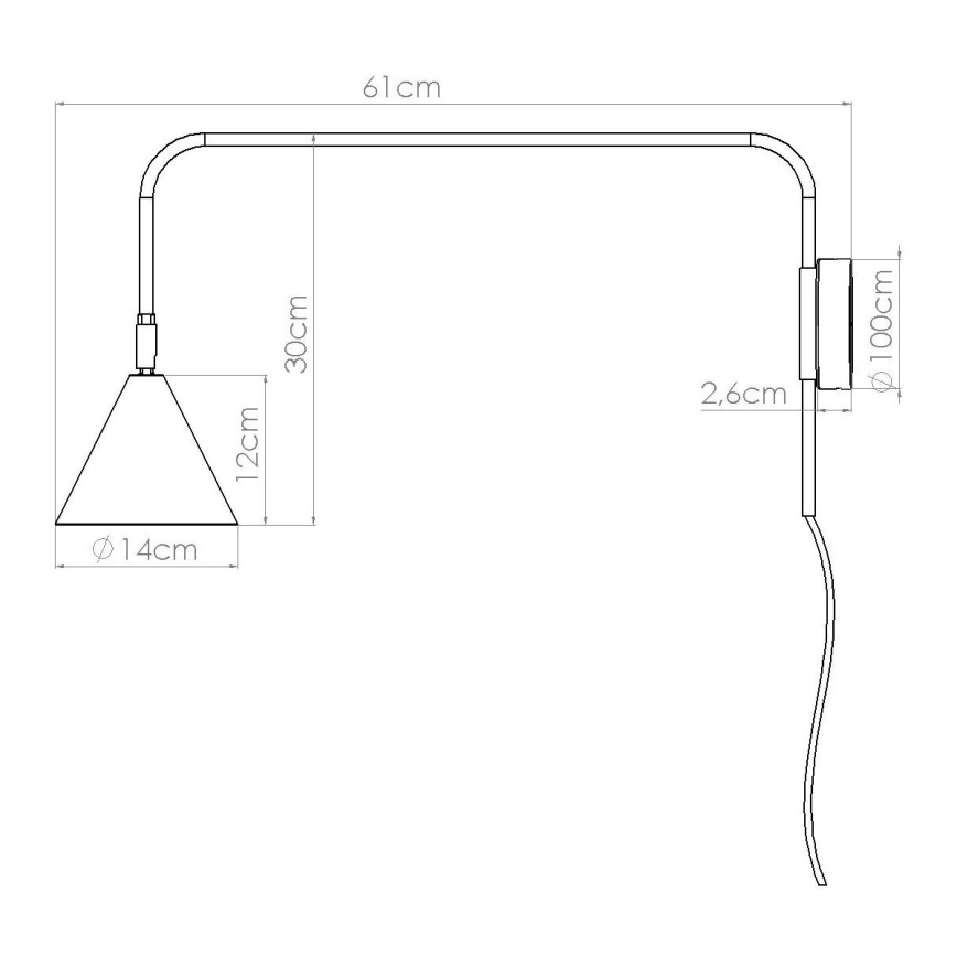 Applique murale NOX 1xE14/10W/230V blanc