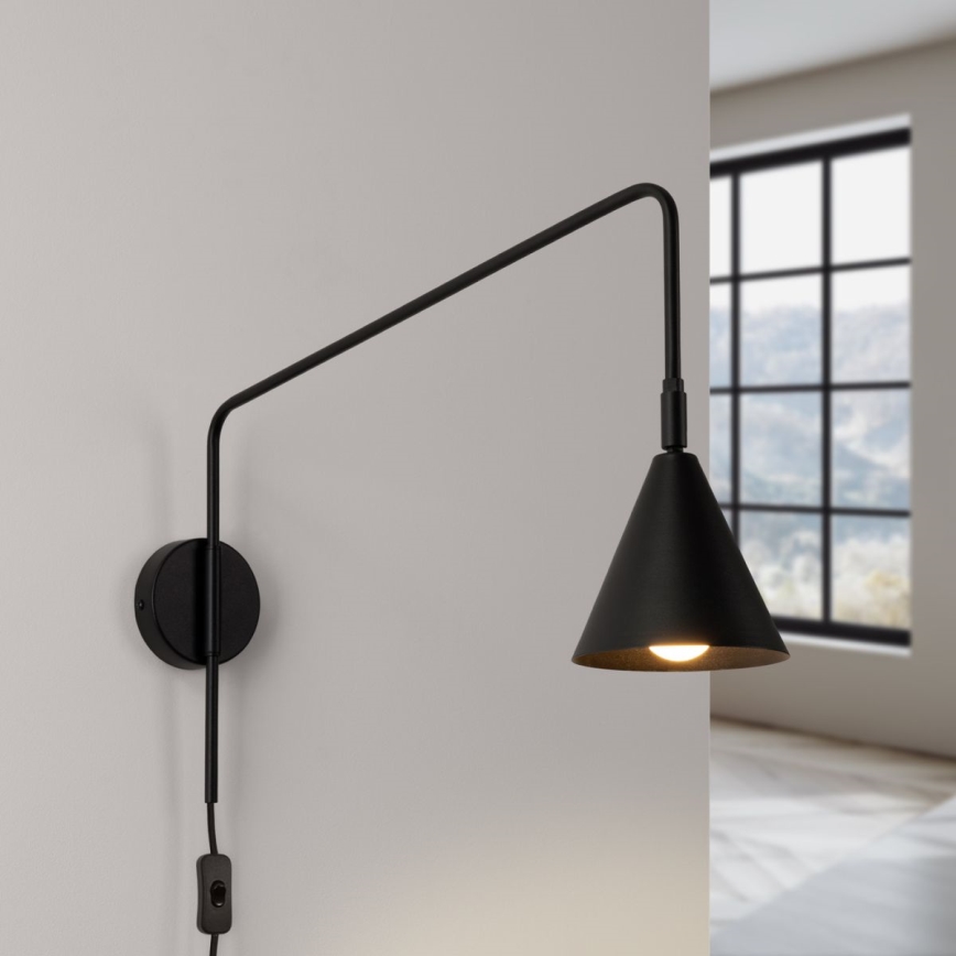 Applique murale NOX 1xE14/10W/230V noir