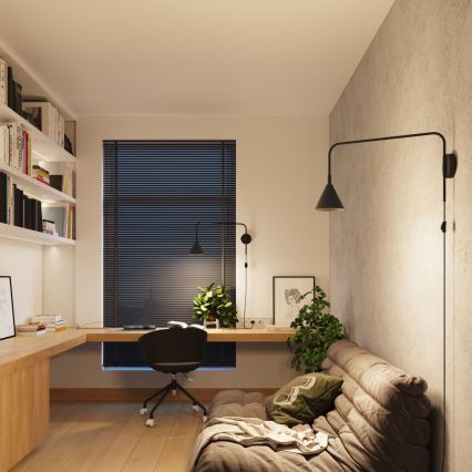 Applique murale NOX 1xE14/10W/230V noir