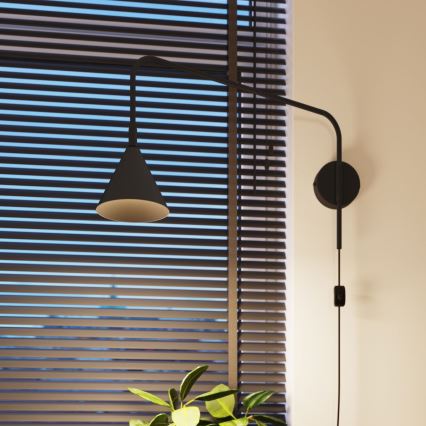 Applique murale NOX 1xE14/10W/230V noir