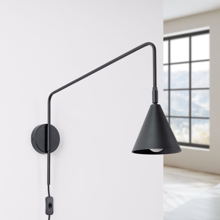 Applique murale NOX 1xE14/10W/230V noir