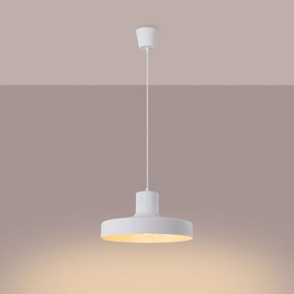 Suspension filaire BILO 1xE27/15W/230V d. 35 cm blanc