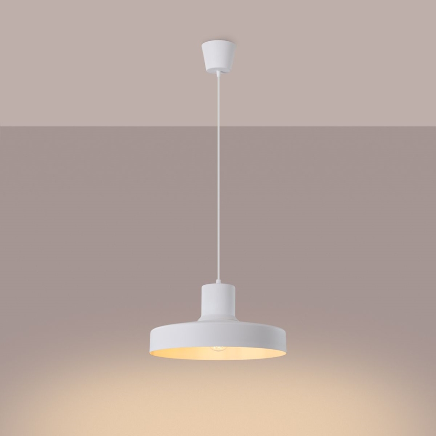 Suspension filaire BILO 1xE27/15W/230V d. 35 cm blanc