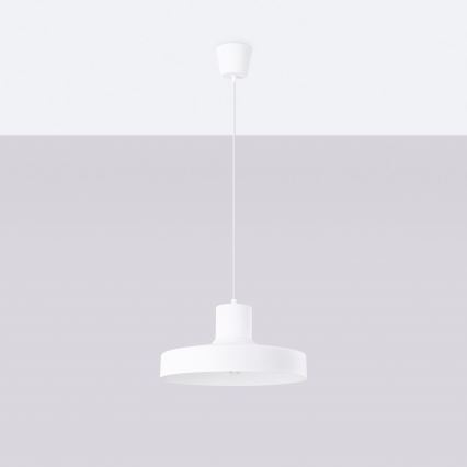 Suspension filaire BILO 1xE27/15W/230V d. 35 cm blanc