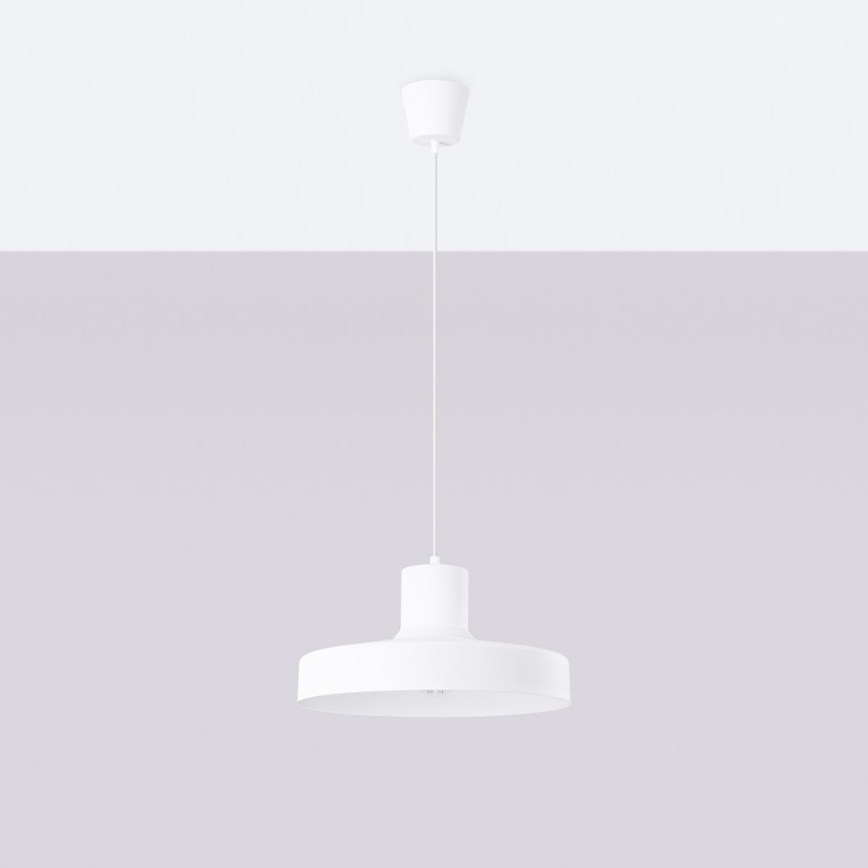 Suspension filaire BILO 1xE27/15W/230V d. 35 cm blanc