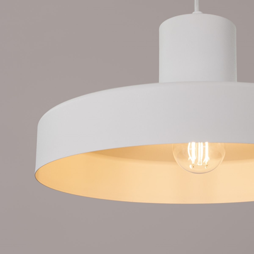 Suspension filaire BILO 1xE27/15W/230V d. 35 cm blanc
