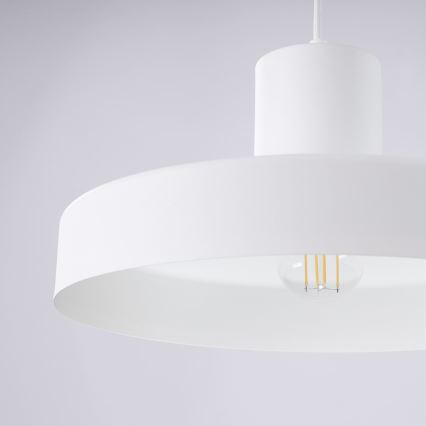 Suspension filaire BILO 1xE27/15W/230V d. 35 cm blanc