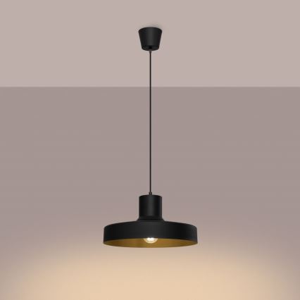 Suspension filaire BILO 1xE27/15W/230V d. 35 cm noir