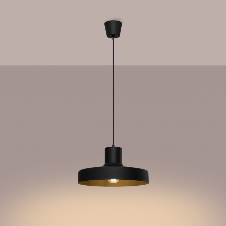 Suspension filaire BILO 1xE27/15W/230V d. 35 cm noir
